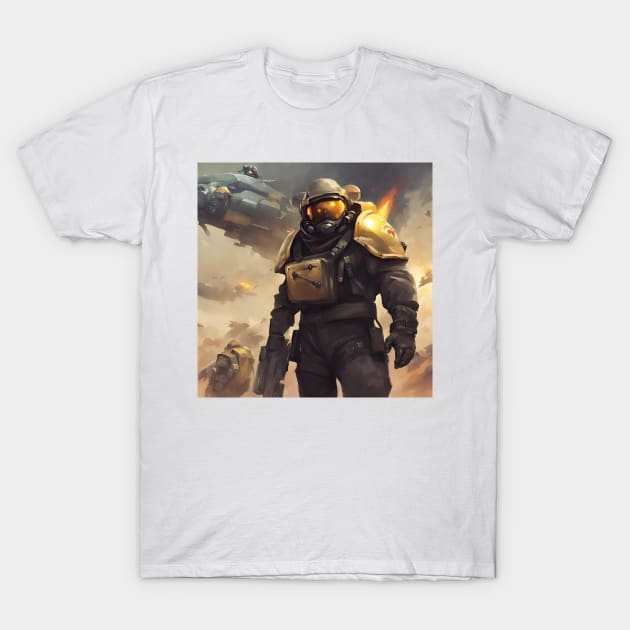 helldivers ii to fight T-Shirt by badrhijri